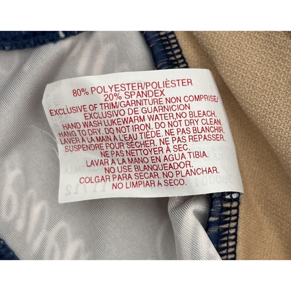 Vintage 90s Budweiser‎ One Piece Bathing Suit Blue Red 11/12 - Picture 4 of 7